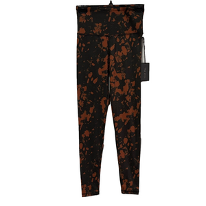 High Waisted Black and Orange Leggings MM325